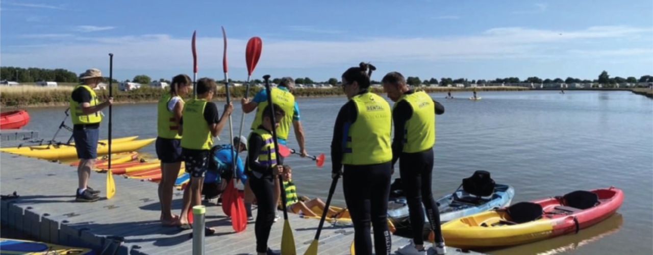 Visitors enjoying the water sports in Skengess.