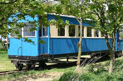 The light railways deisel locomotive on its way round the track at SWLP.